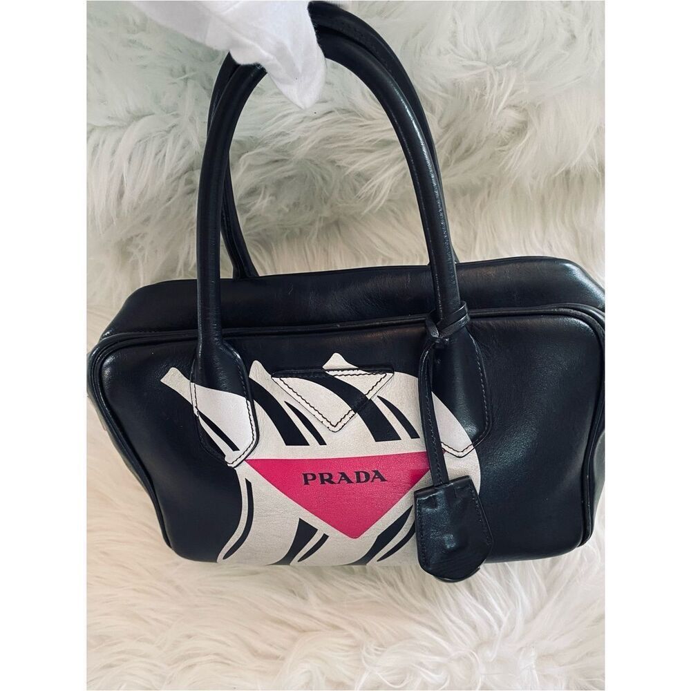 Prada Runway Rare Mirage Banana Print Bowling Bag. Authentic. - Picture 13 of 17